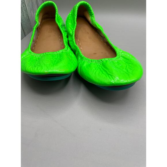 Tieks by Gavrielli Ballet Italian Leather Foldable Woman’s Lime Green Flats 10 - Picture 5 of 7